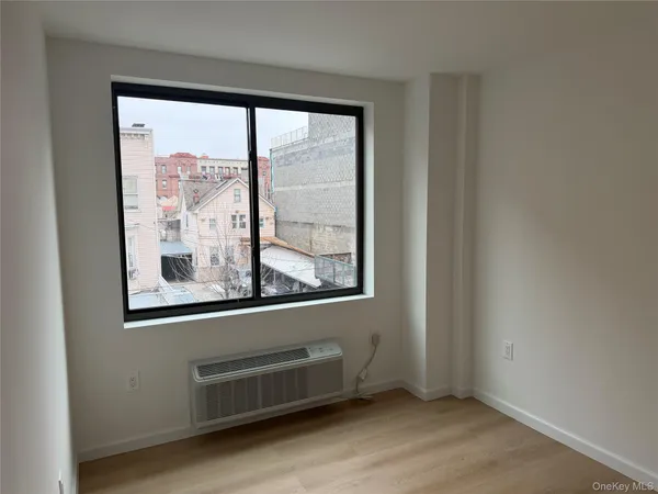 an empty room with a window