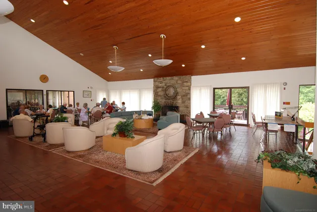 a view of a bench in a garden