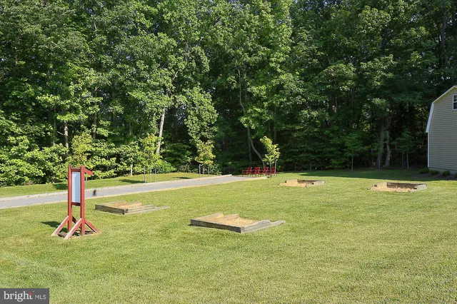 a view of a terrace with a yard