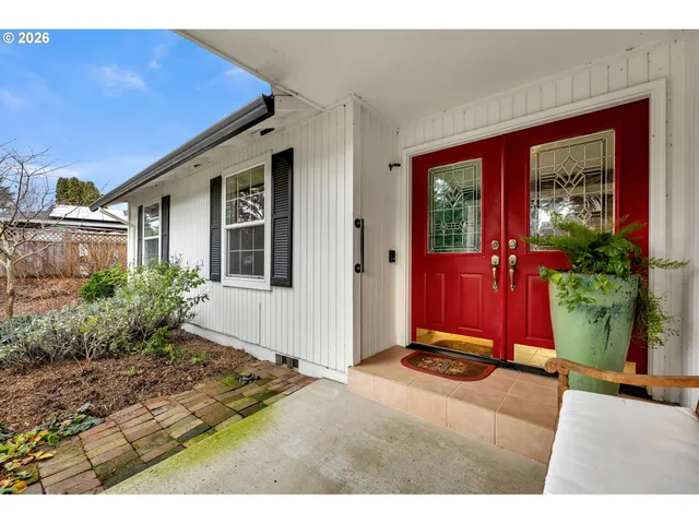 a view of outdoor space and front view of a house