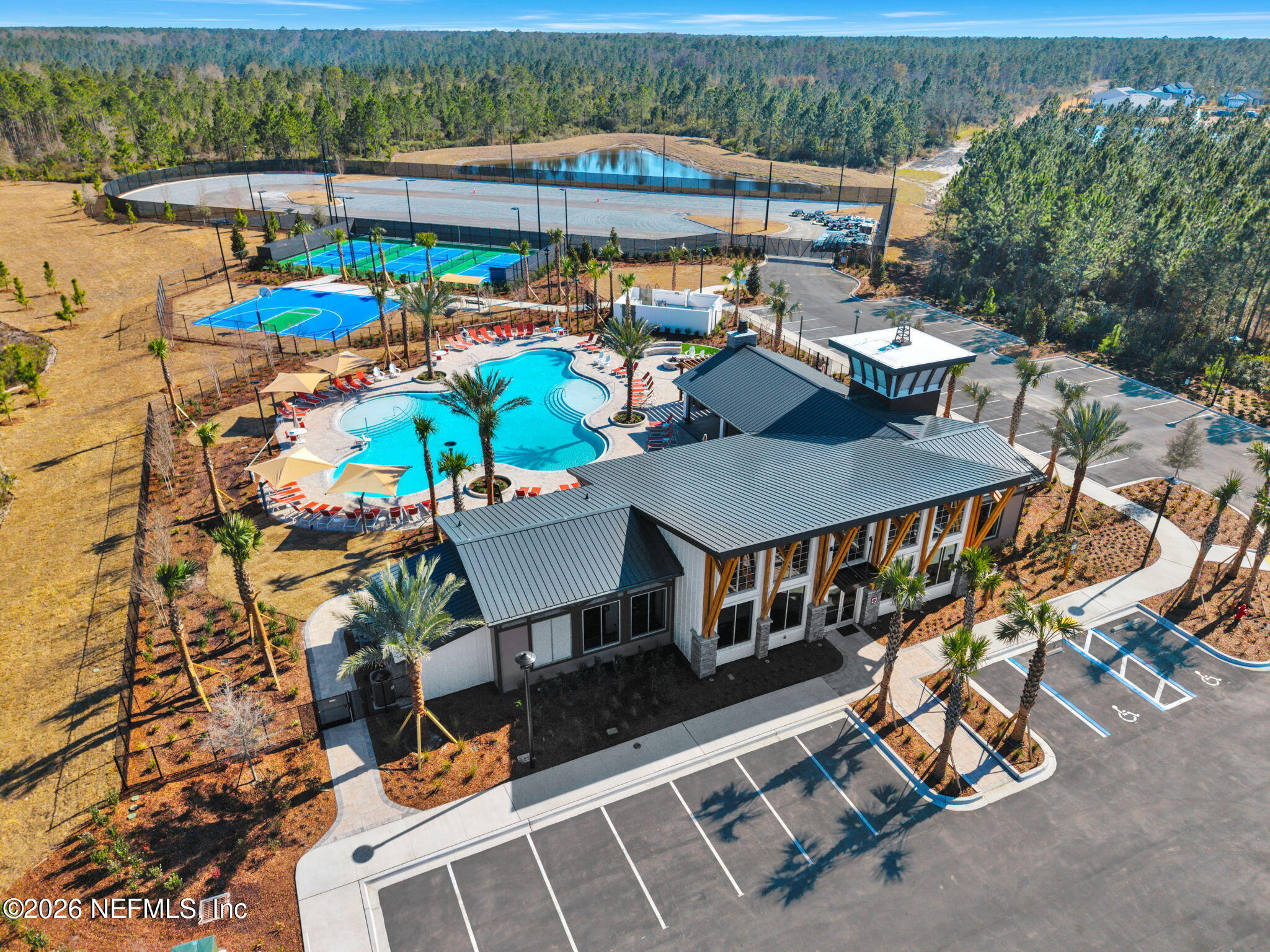 39 Tailhook Trail St. Johns, FL 32259 - Photo 37 of 45 an aerial view of a house with swimming pool patio and outdoor seating