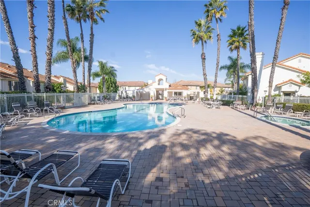 an outdoor view with patio