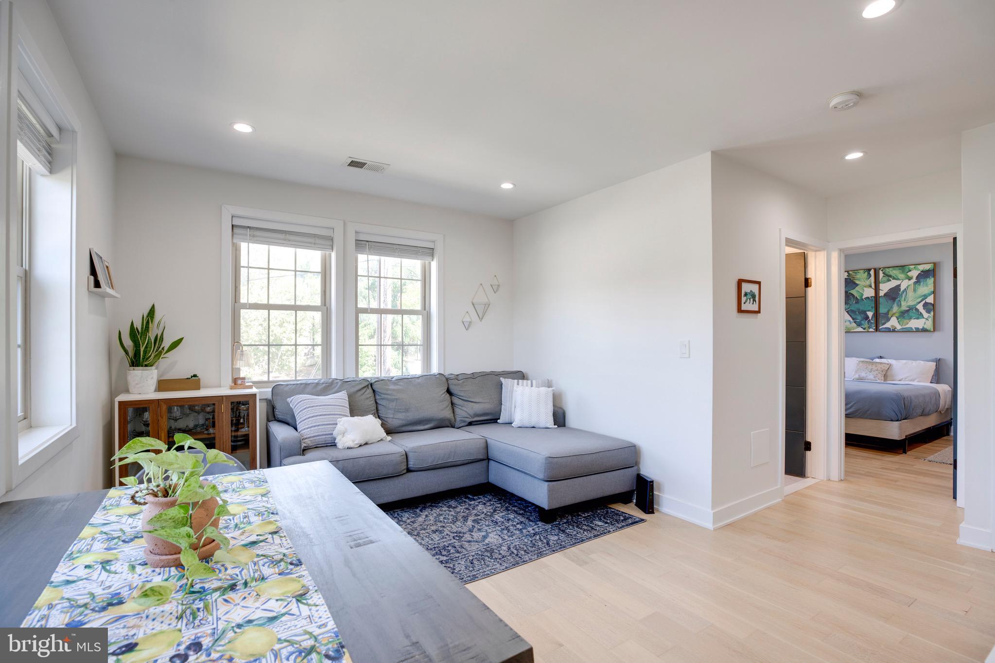 2625 3rd Street Northeast, Unit 203 Washington, DC 20002 - Photo 2 of 25 a living room with furniture and a potted plant