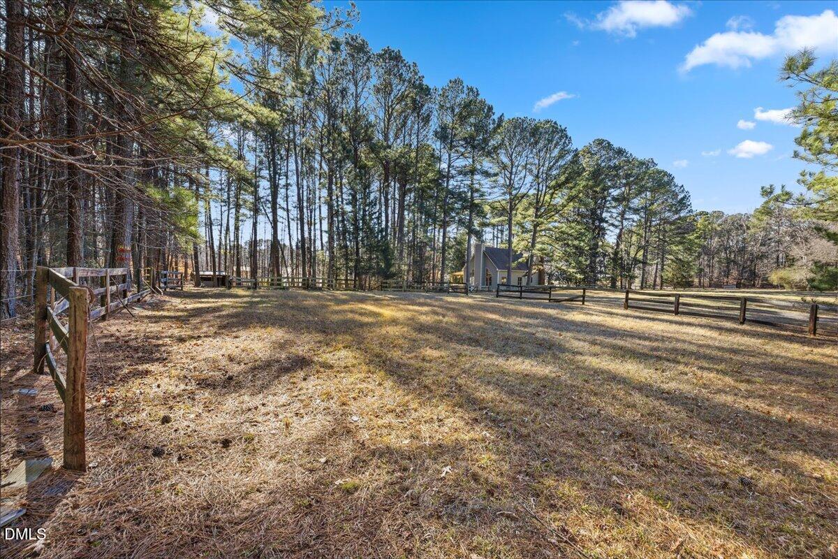 13616 New Light Road Raleigh, NC 27614 - Photo 48 of 60 a backyard of a house with lots of green space