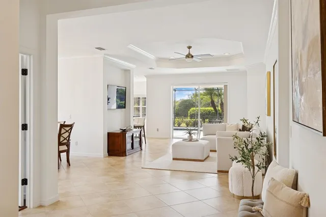 a living room with furniture and a couch