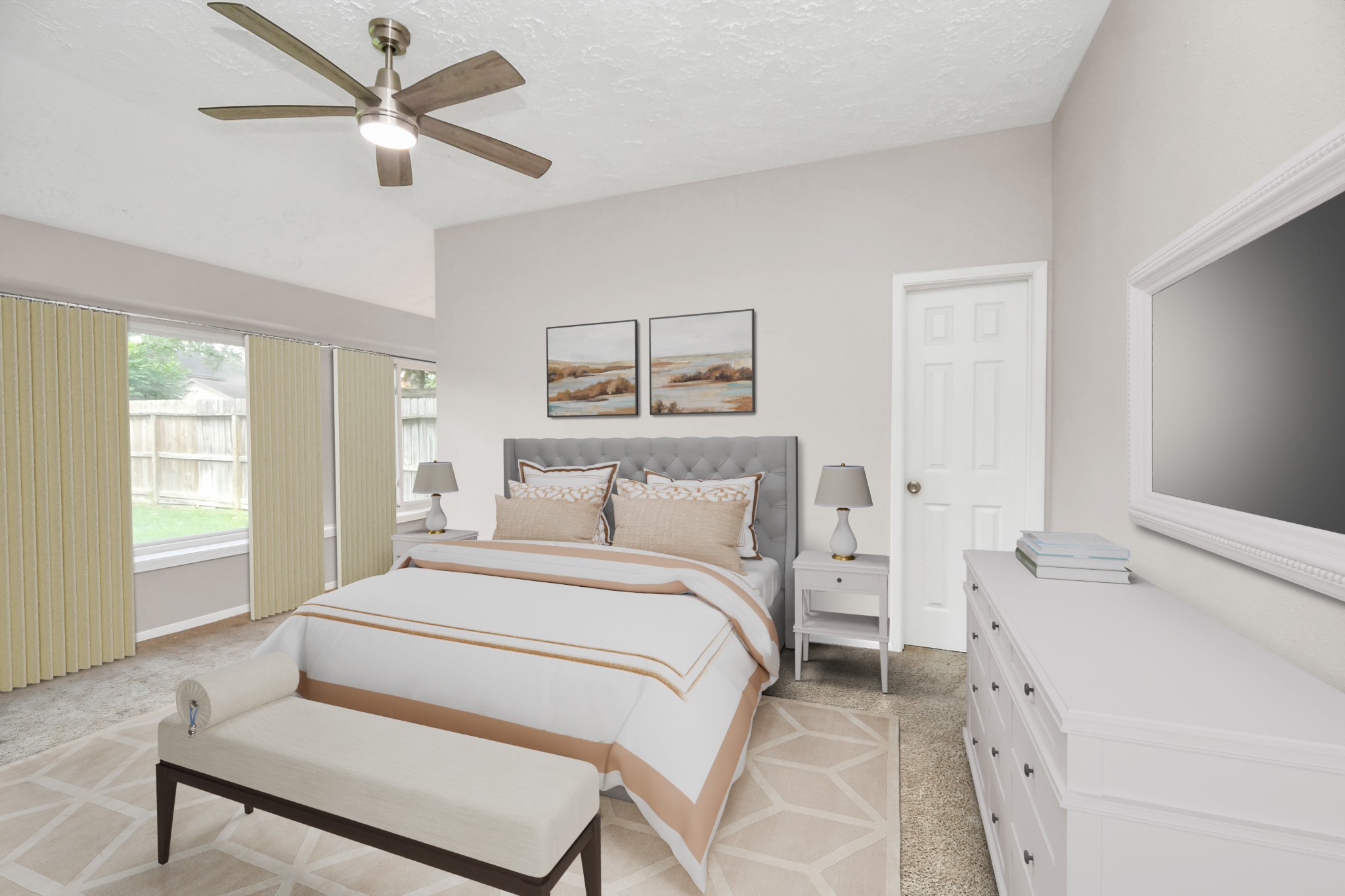 10219 Trading Post Drive Houston, TX 77064 - Photo 19 of 39 a room with a bed and a large window