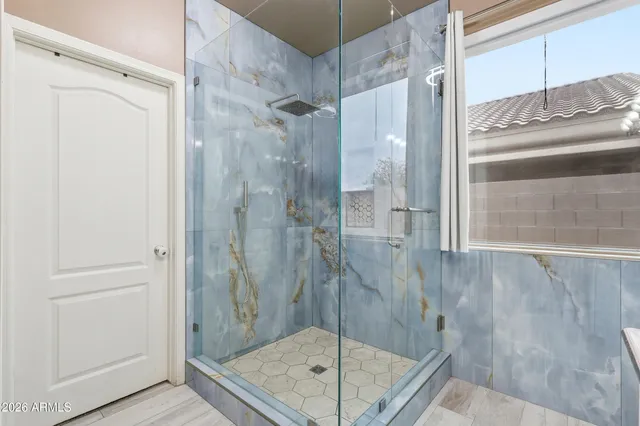 a view of an ocean and beach