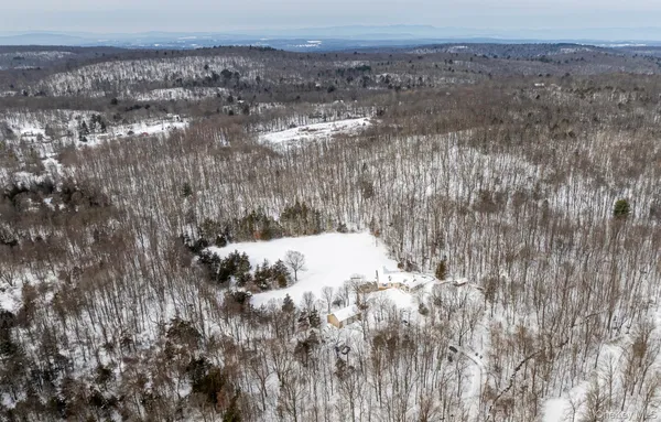 a white house with a outdoor space