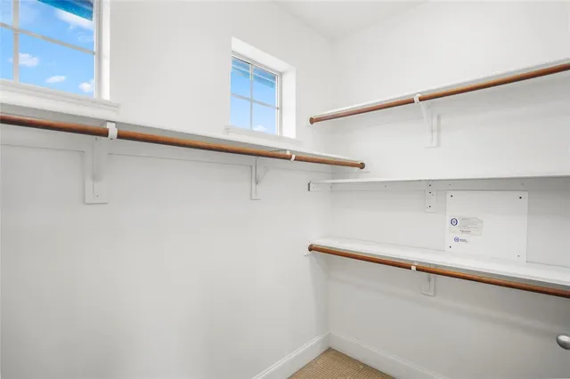 a close up view of racks on the wall