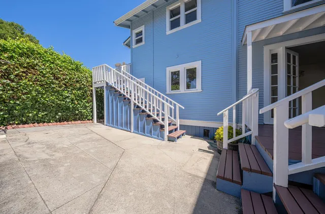 a view of outdoor space deck and living room