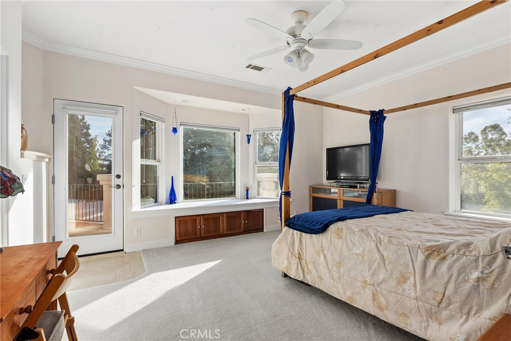 3171 Sandstone Lane Chico, CA 95928 - Photo 39 of 70 a bedroom with a bed a flat screen tv and a window