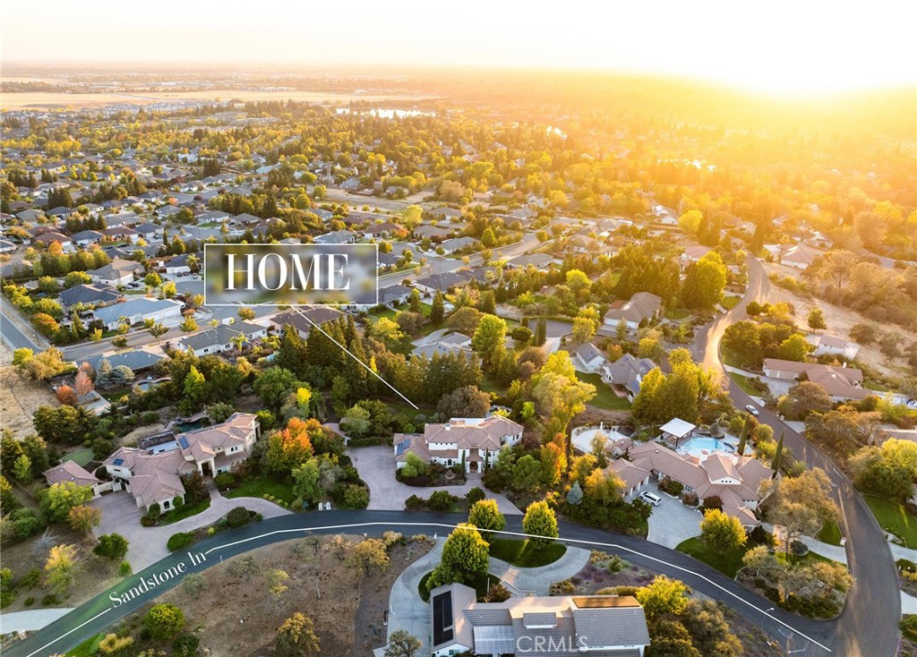 3171 Sandstone Lane Chico, CA 95928 - Photo 69 of 70 an aerial view of residential houses with outdoor space