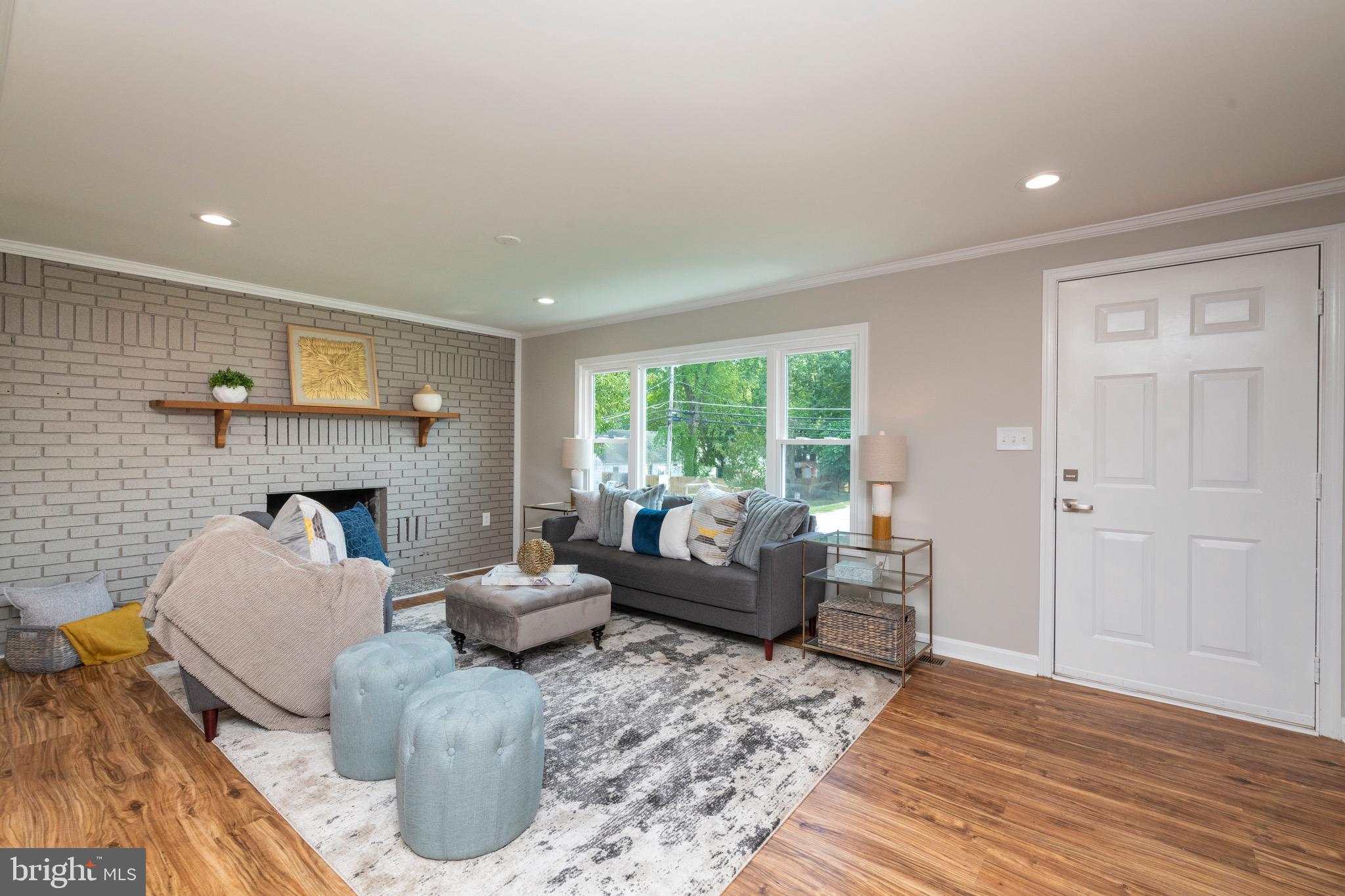 524 Patapsco Avenue Rosedale, MD 21237 - Photo 8 of 46 Spacious Living Room with fireplace!