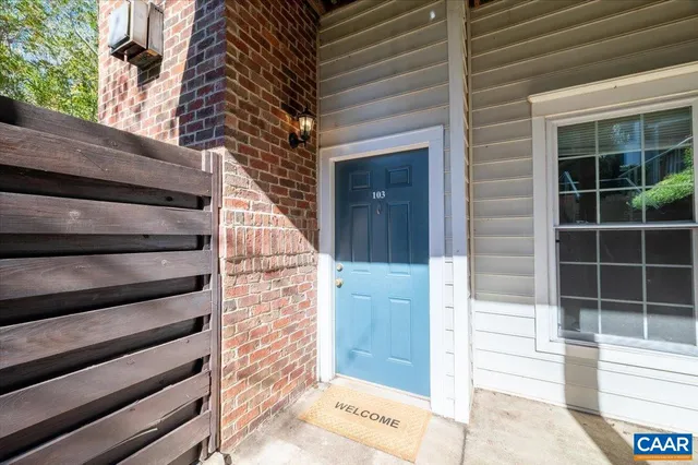 a view of front door of house
