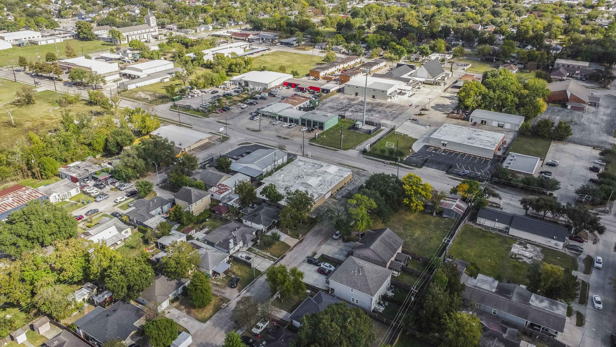 1018 Shaver Street Pasadena, TX 77506 - Photo 38 of 43 Aerial look at nearby retail, industrial, and residential developments.