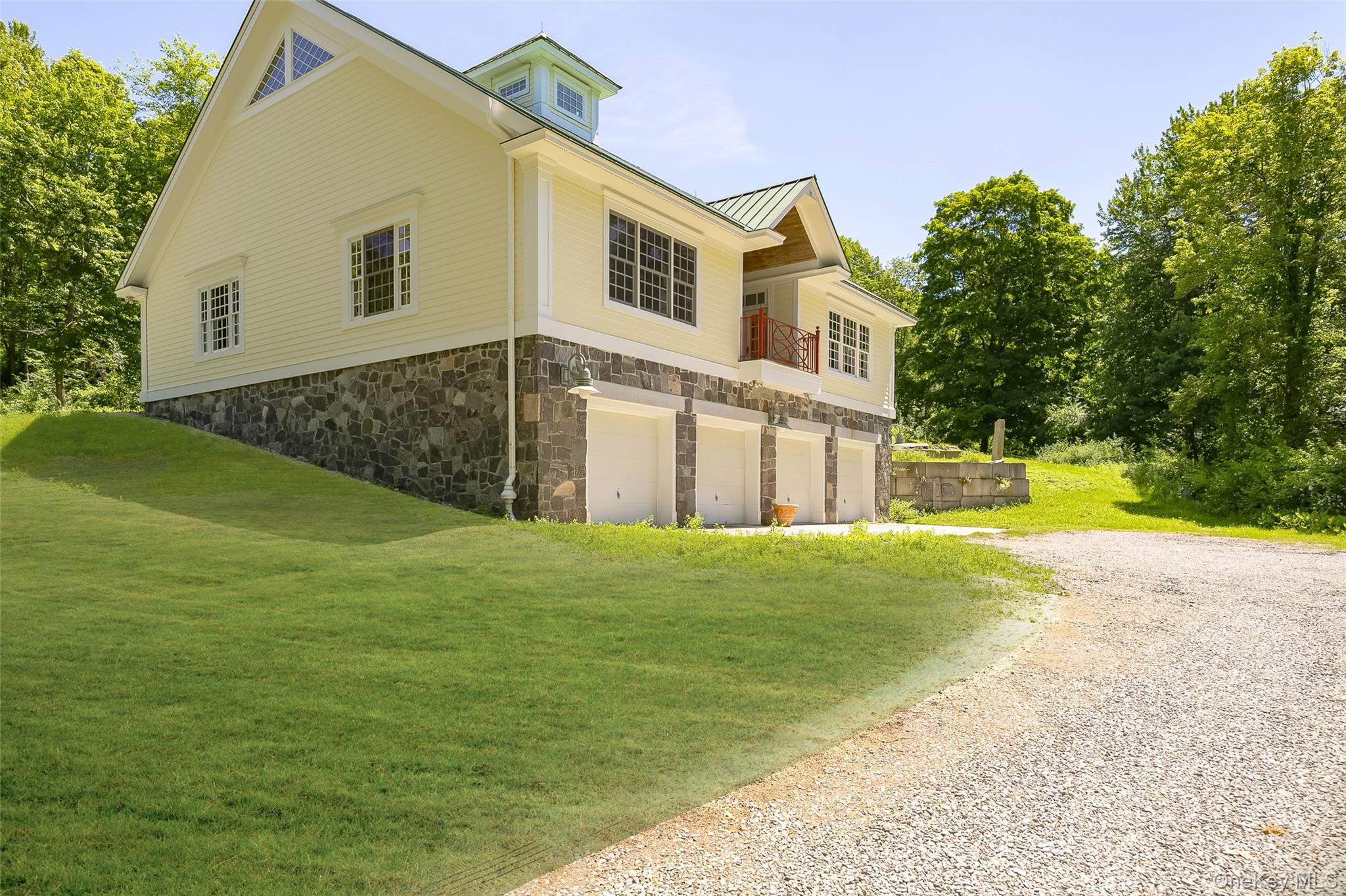 46 Hoxie Road Millbrook, NY 12545 - Photo 5 of 30 Exterior with a stone foundation and newly painted Hardie Board Siding