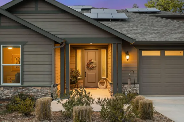 a front view of a house