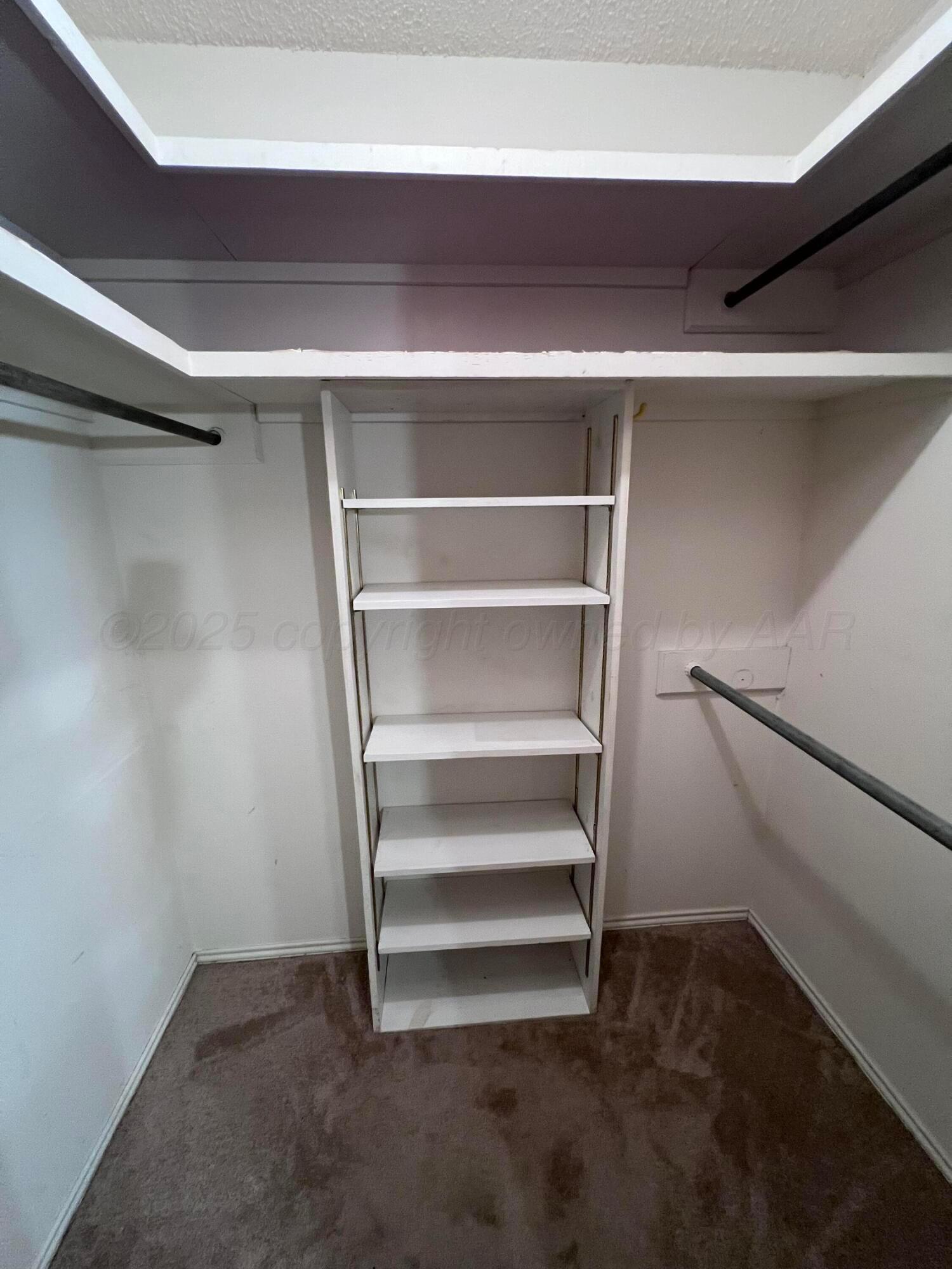 807 North Arrah Friona, TX 79035 - Photo 33 of 56 a view of walk in closet with empty racks