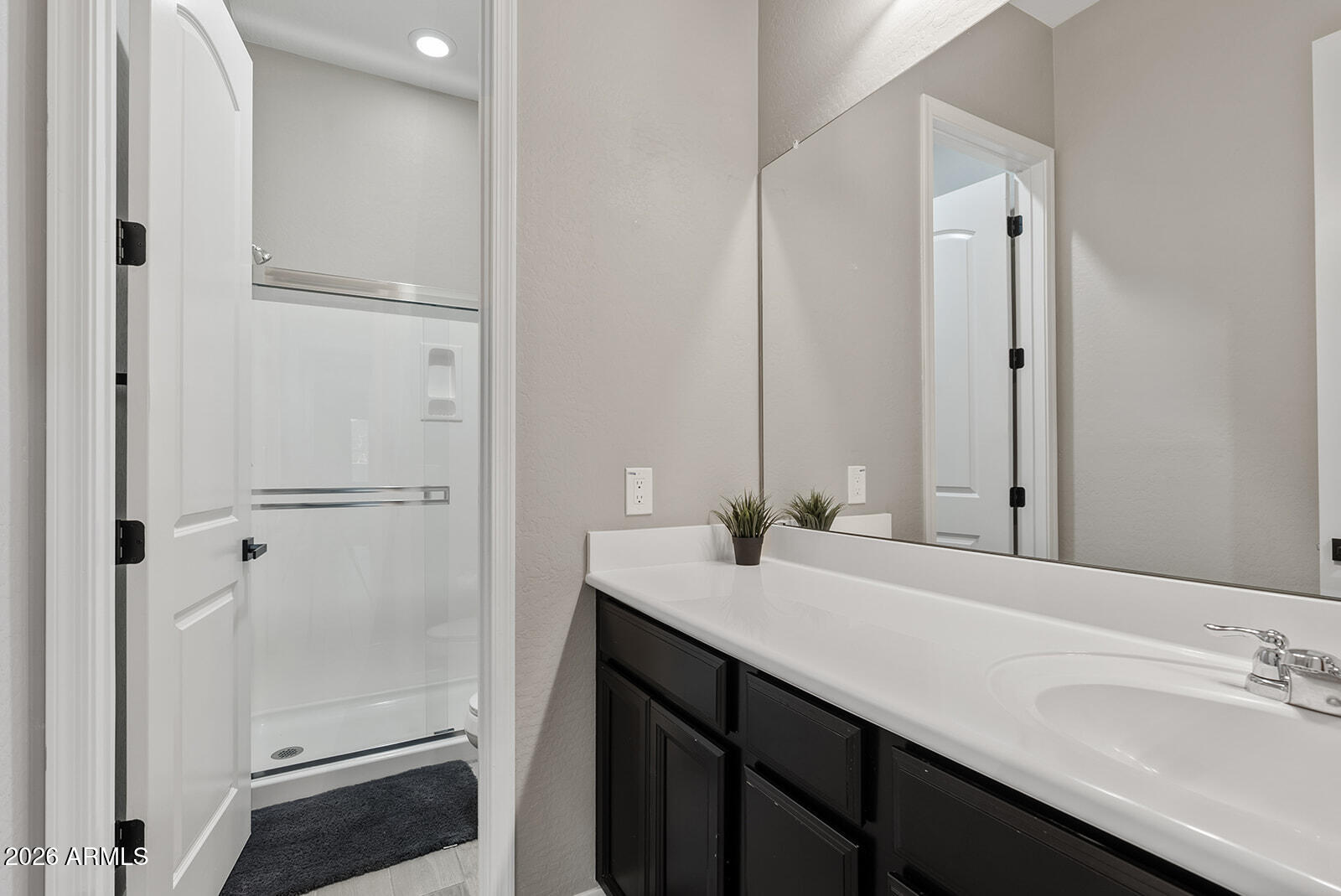 19411 East Timberline Road Queen Creek, AZ 85142 - Photo 26 of 44 a bathroom with a sink and a mirror