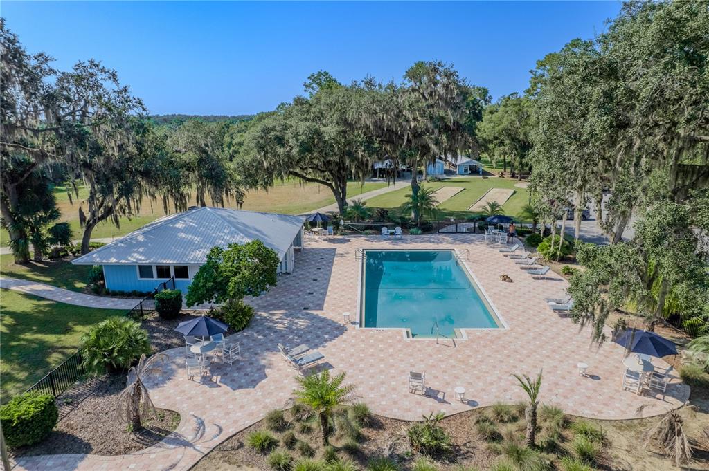 8873 Southwest 200th Circle Dunnellon, FL 34431 - Photo 50 of 61 a view of a swimming pool with a patio and a yard