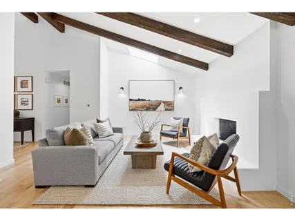 a living room with furniture and a couch