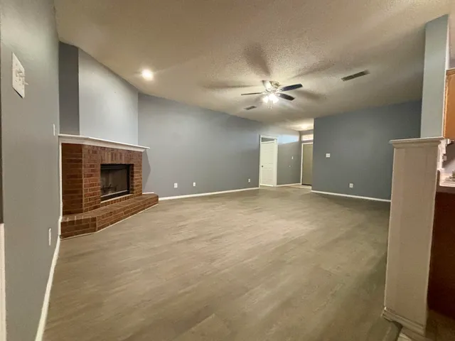 a view of a livingroom with a window