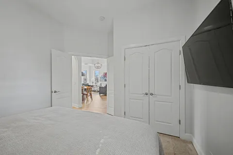 a view of a room with walk in closet