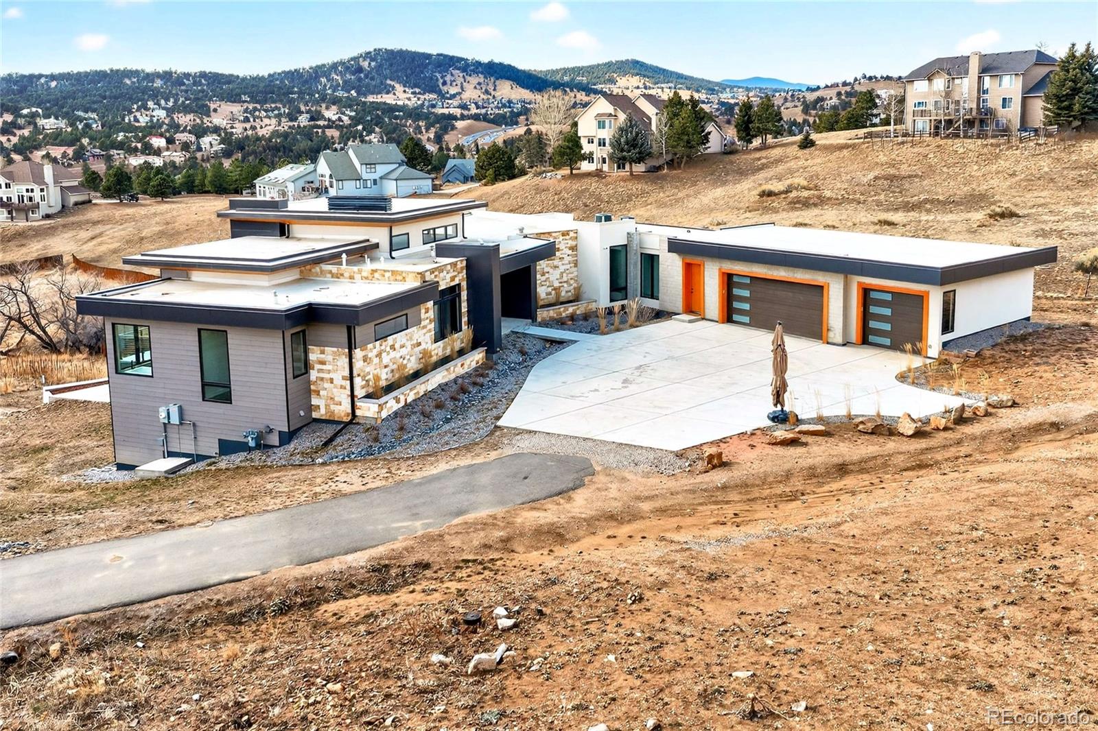545 Strada Rossa Road Golden, CO 80401 - Photo 49 of 49 a view of multiple houses with a road