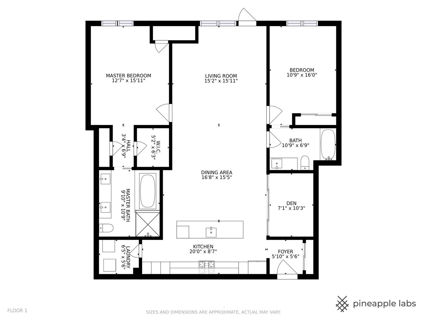 111 South Peoria Street, Unit 406 Chicago, IL 60607 - Photo 26 of 26 a picture of a floor plan