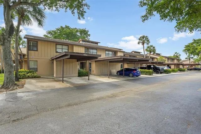 a car parked in front of a house
