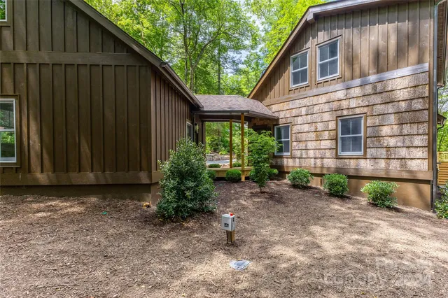 a backyard of a house