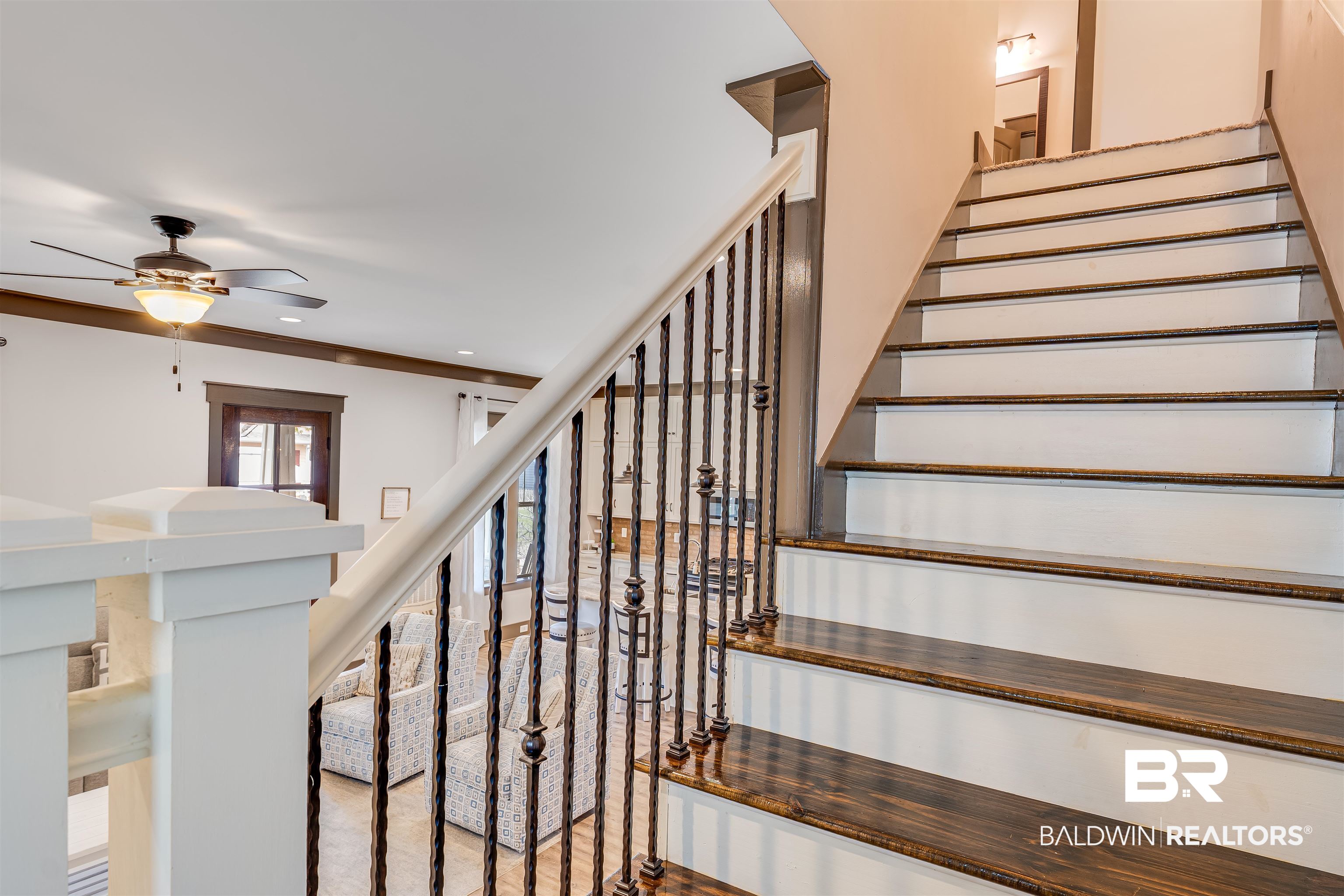 1119 Pink Poppy Lane Foley, AL 36535 - Photo 28 of 38 Stairway with recessed lighting and a ceiling fan