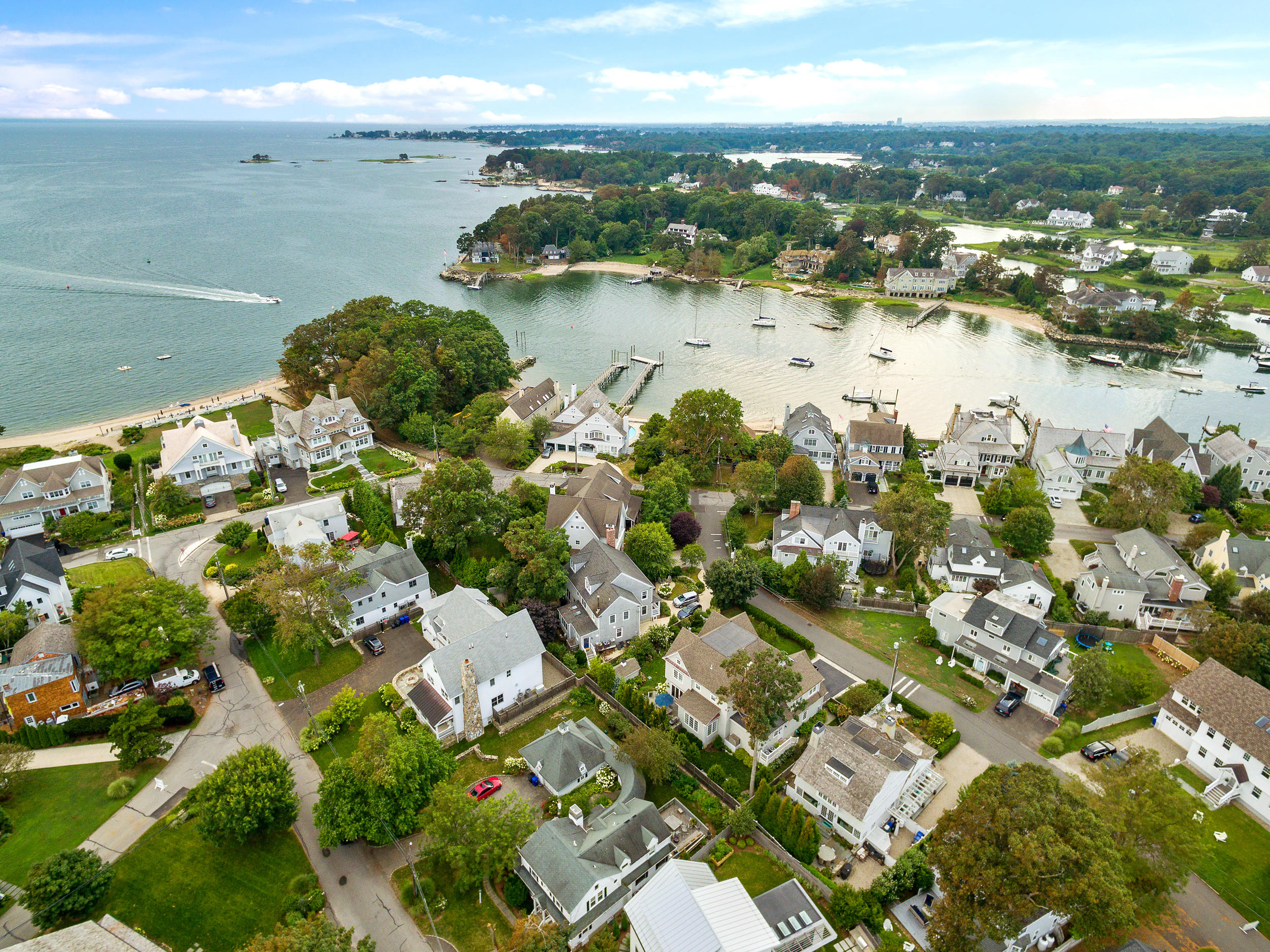 10 Juniper Road Rowayton, CT 06853 - Photo 3 of 28 a view of a lake with a city