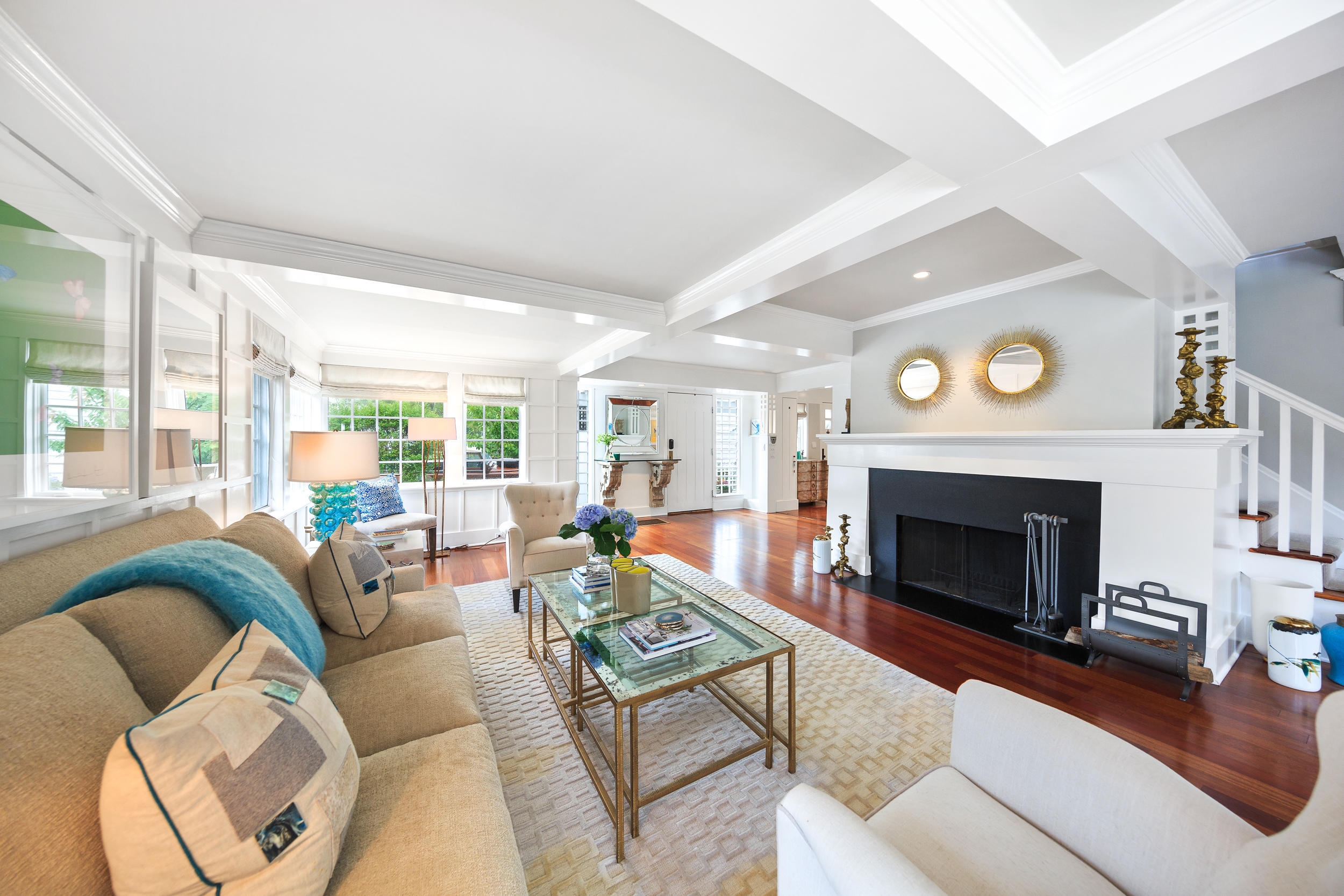 10 Juniper Road Rowayton, CT 06853 - Photo 7 of 28 a living room with furniture and a fireplace