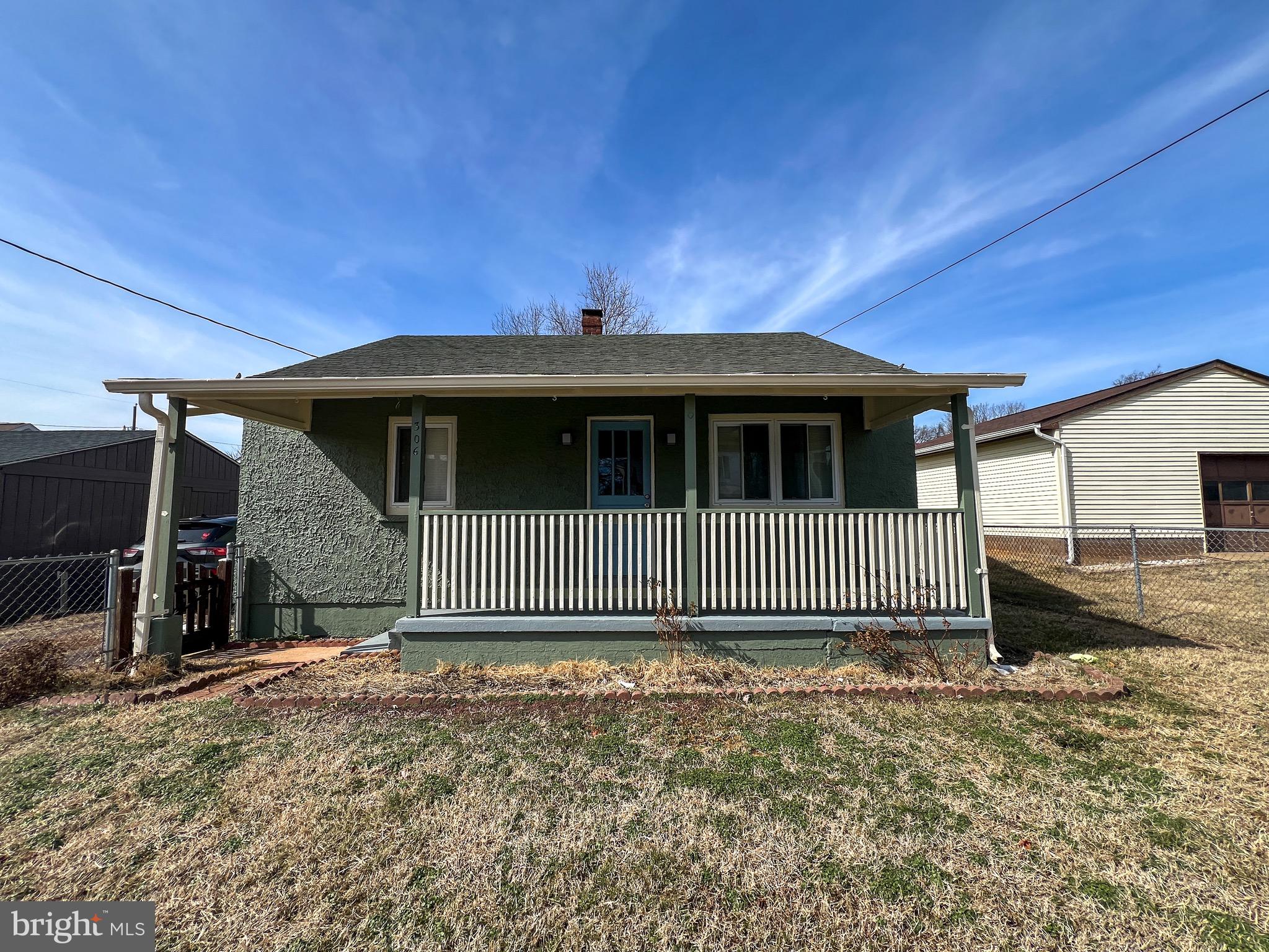 a front view of a house