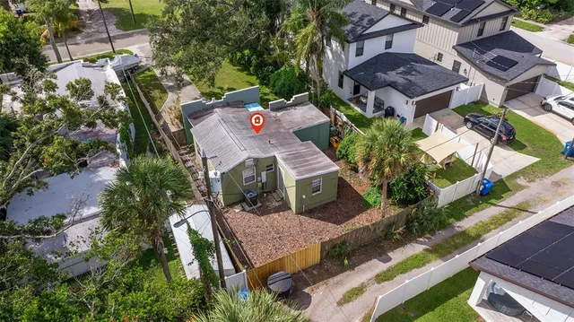 a backyard of a house