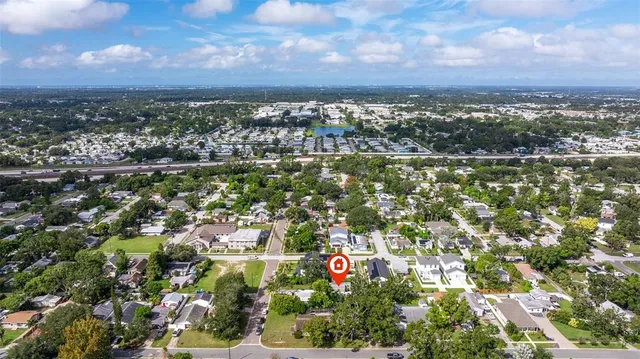an aerial view of multiple house