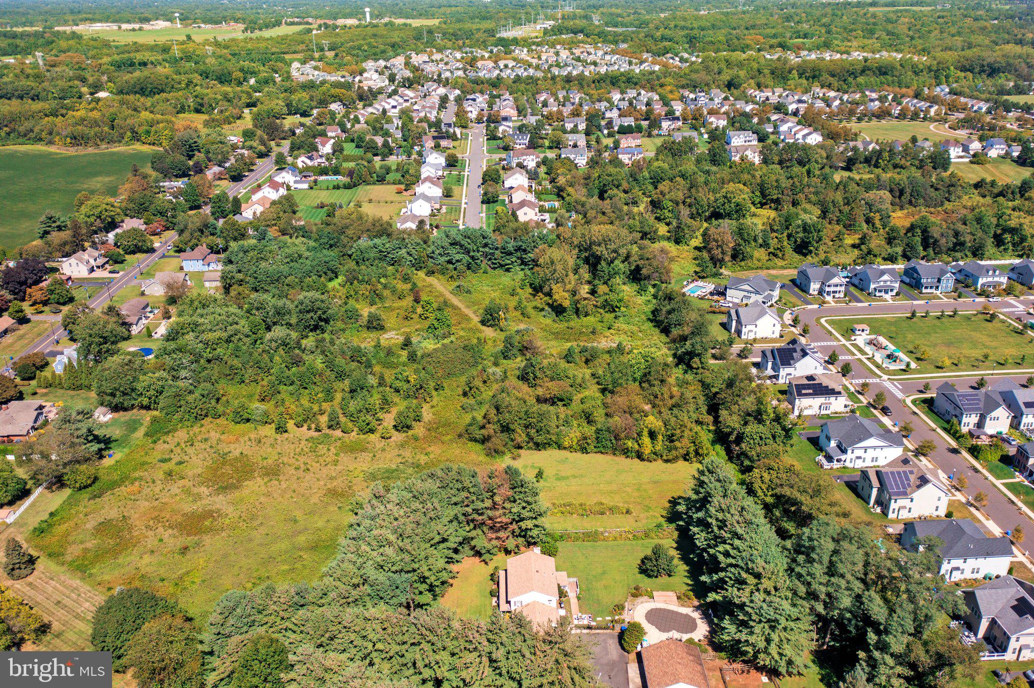 87 Bordentown Chesterfield Road Chesterfield, NJ 08515 - Photo 40 of 49 an aerial view of residential houses with outdoor space