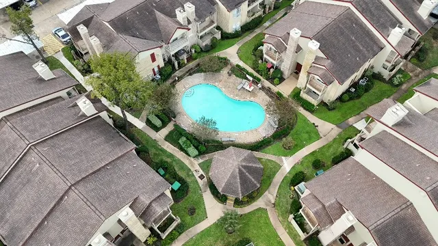 an aerial view of multiple house