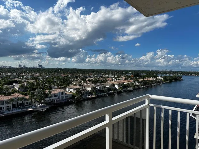 a view of a city from a balcony