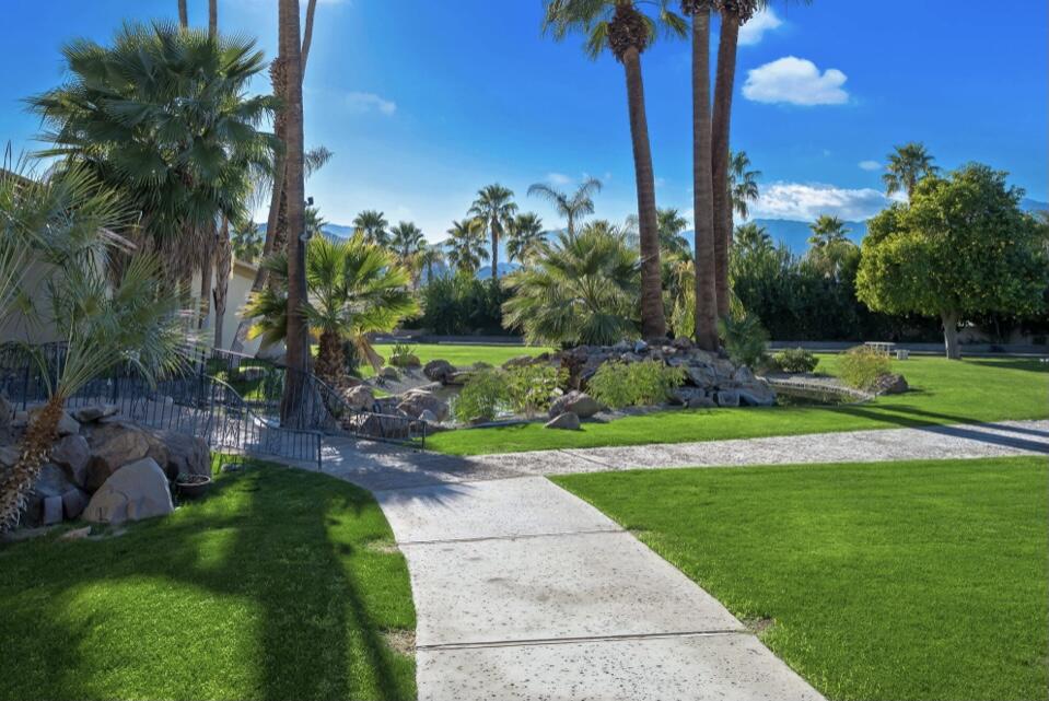 71111 La Paz Road Rancho Mirage, CA 92270 - Photo 76 of 102 a view of a garden with a palm tree