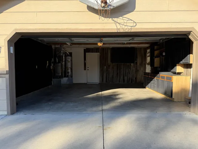 a view of backyard of house