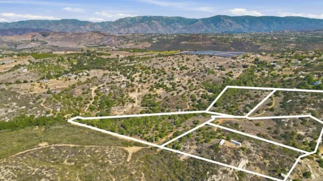 a view of an outdoor space with mountain view