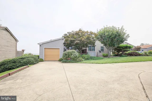 a view of a house with a yard and large tree