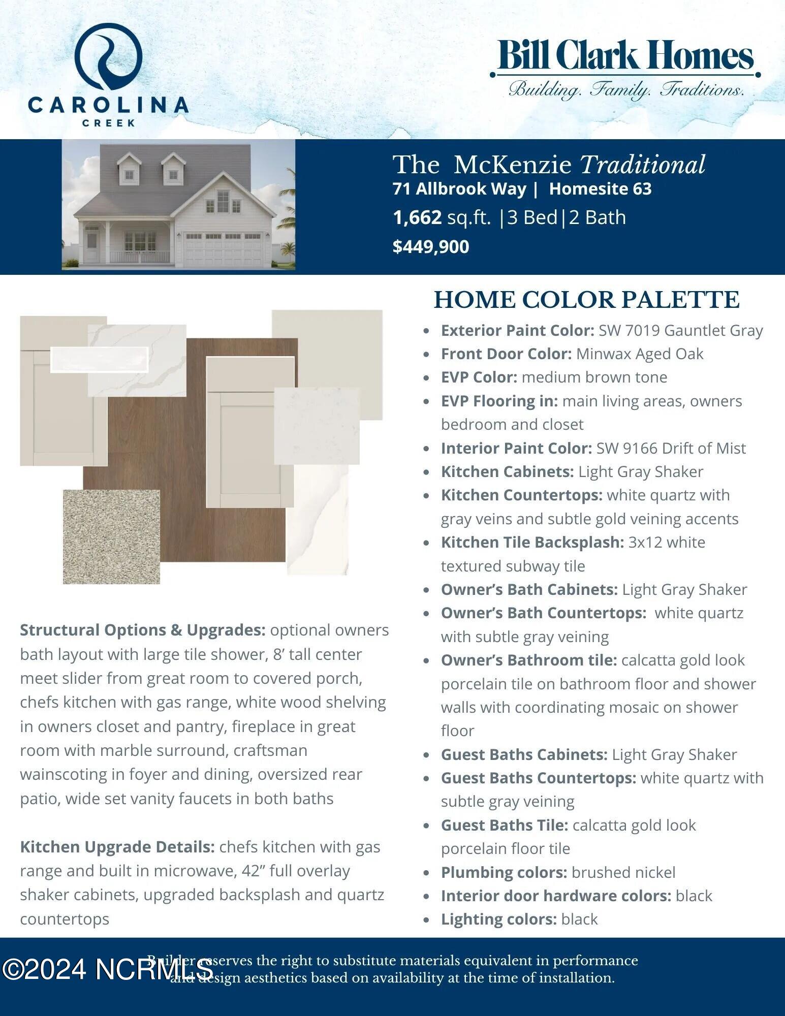 71 Allbrook Way Hampstead, NC 28443 - Photo 3 of 15 CRO 63 Color Palette