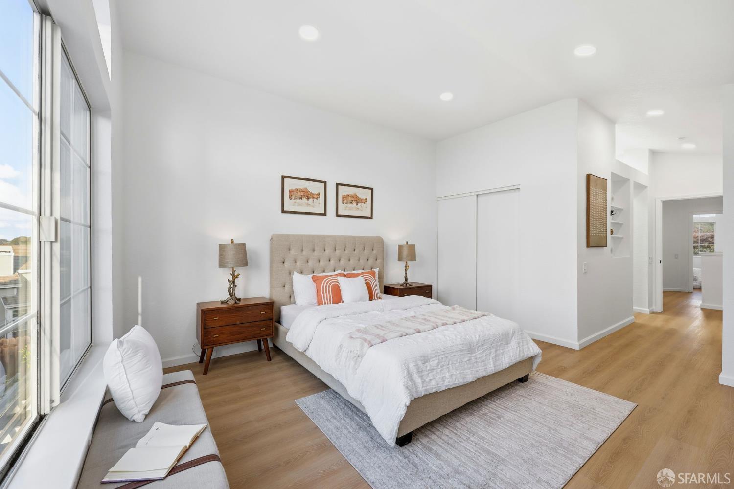 287 Scotts Valley Hercules, CA 94547 - Photo 20 of 42 a bedroom with a bed and a couch