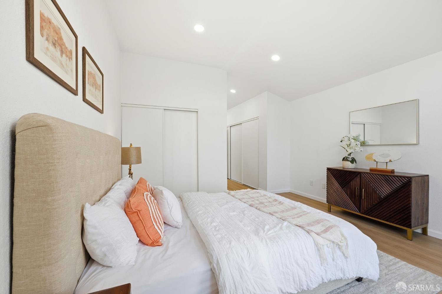 287 Scotts Valley Hercules, CA 94547 - Photo 21 of 42 a bedroom with a bed and a chandelier