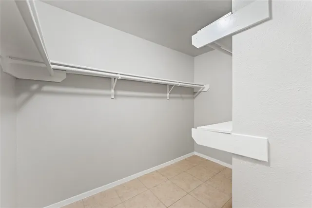 a view of small space with racks on the wall
