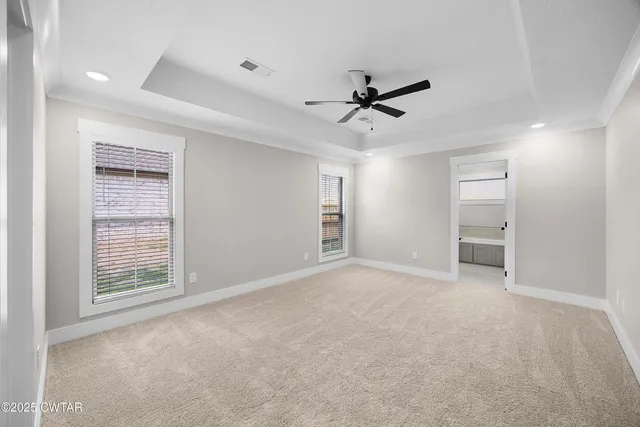 an empty room with a workbench