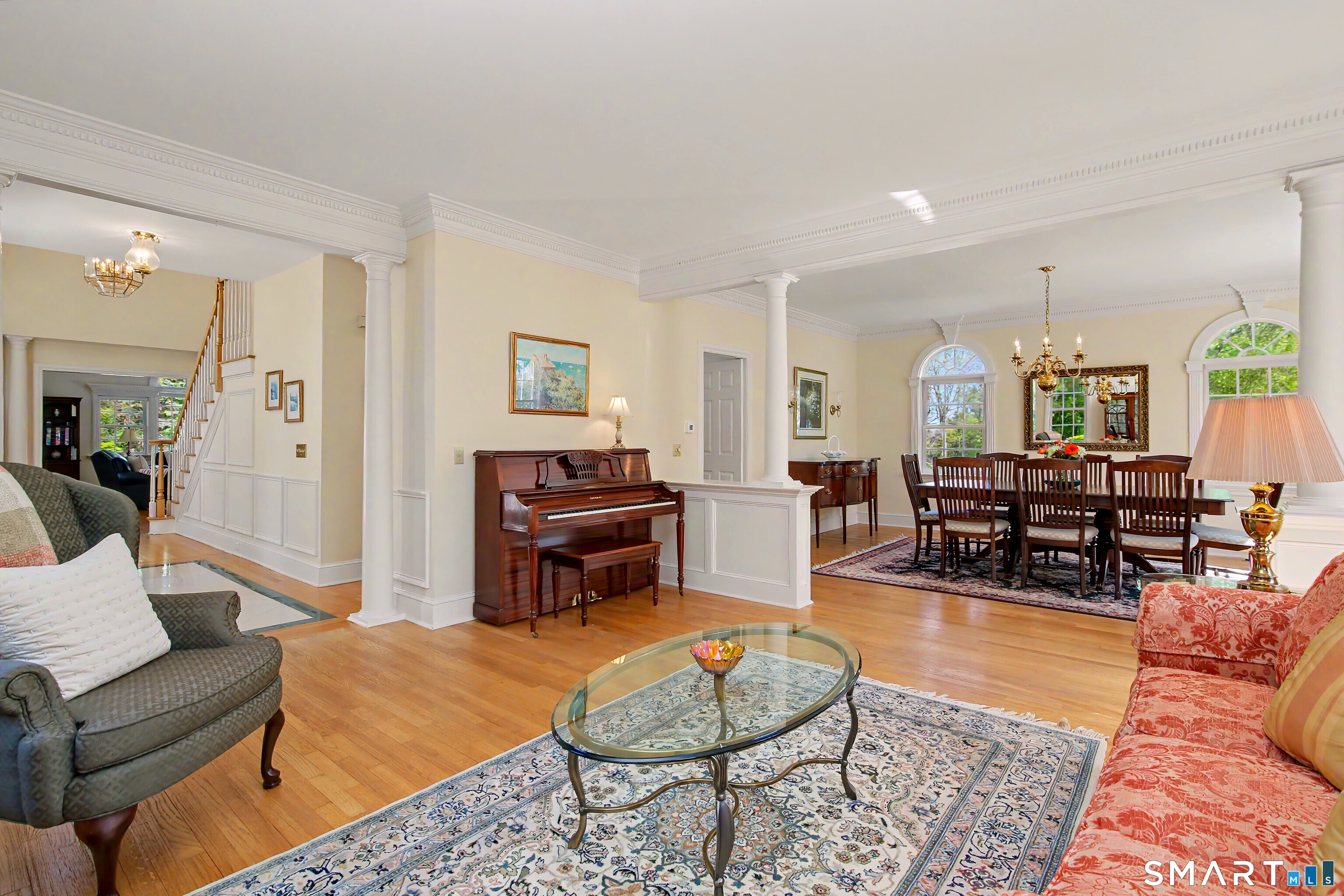 7 Jeremiah Sanford Road Redding, CT 06896 - Photo 4 of 40 View of the gracious 2-story foyer from the living room